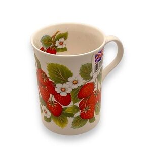 Crown Regal Mug Strawberry Print Bone China England‎ Coffee Tea Cup